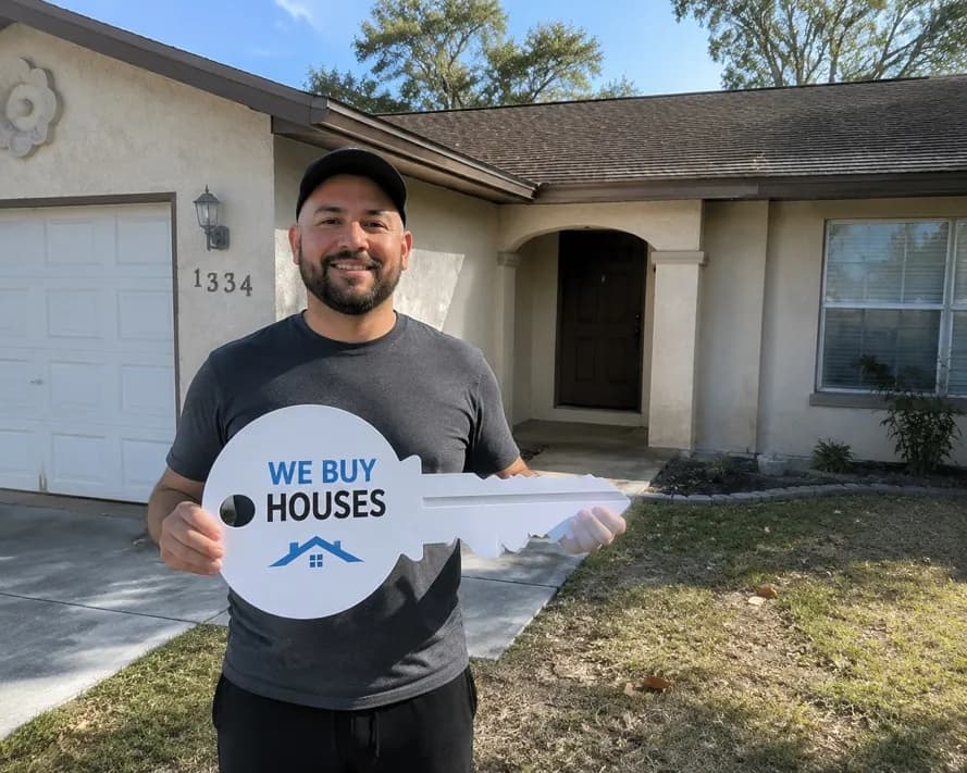 Carlos after a property closing in Daytona Beach, FL